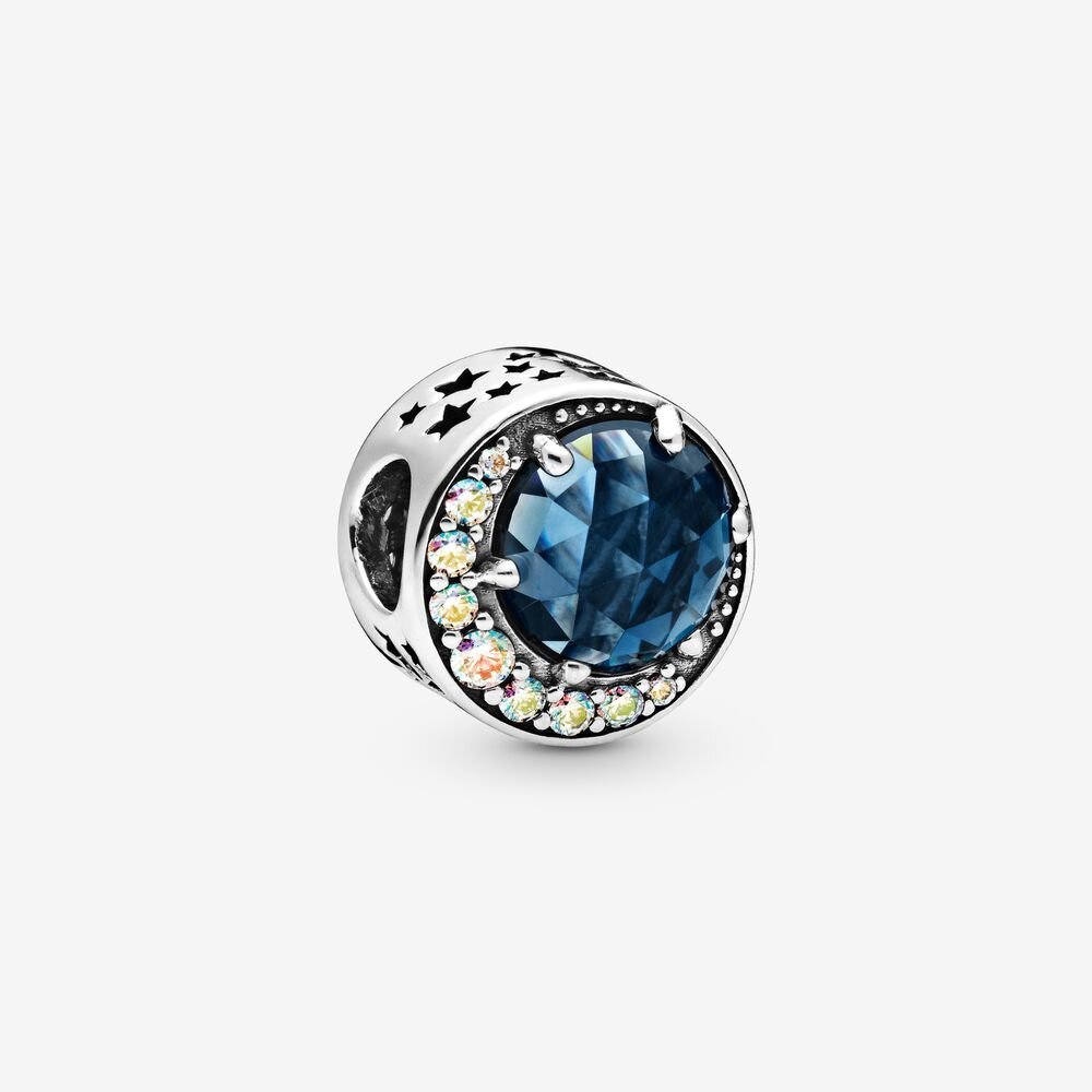 Bille lune et ciel nocturne, cristal bleu, cz incolores - 798524C01 - Pandora