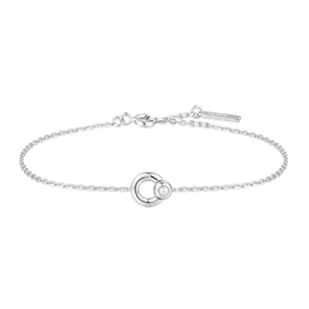 Bracelet argent rhodié, perle d'eau douce - B058-03H - Ania Haie