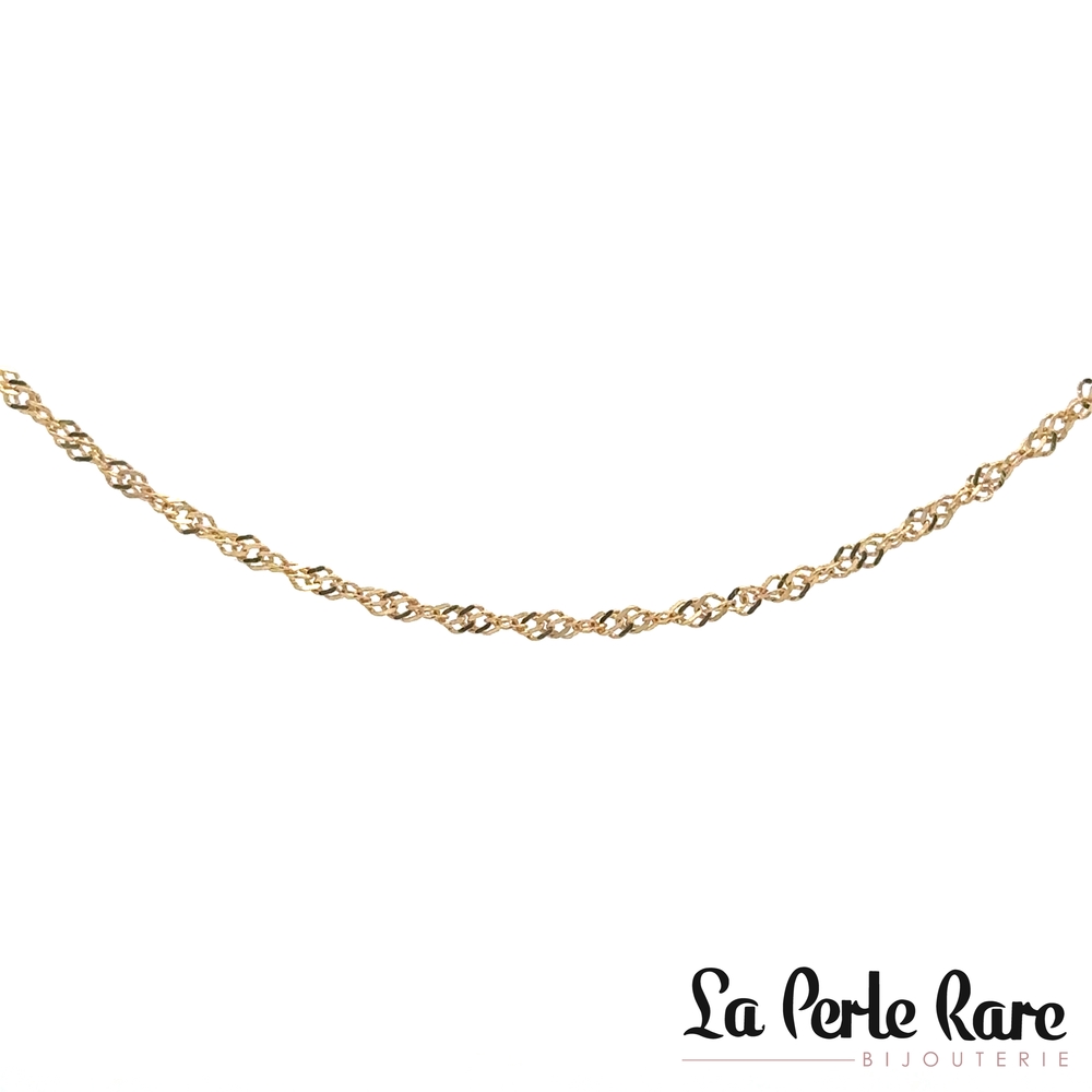 Chaîne singapour, or jaune 10 carats - C1.54J-14 - Exclusivités