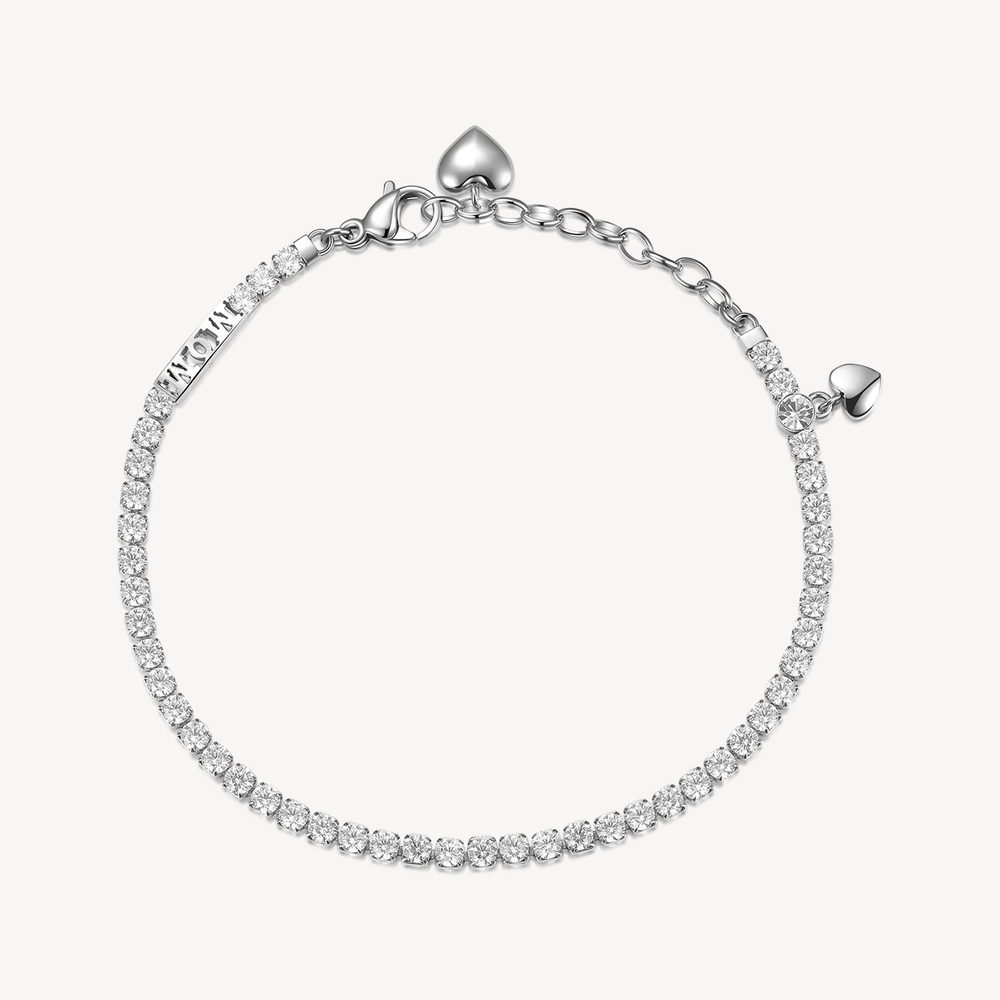 Bracelet tennis Mom, acier inoxydable, zircons incolores - BEI030 - Brosway Italia