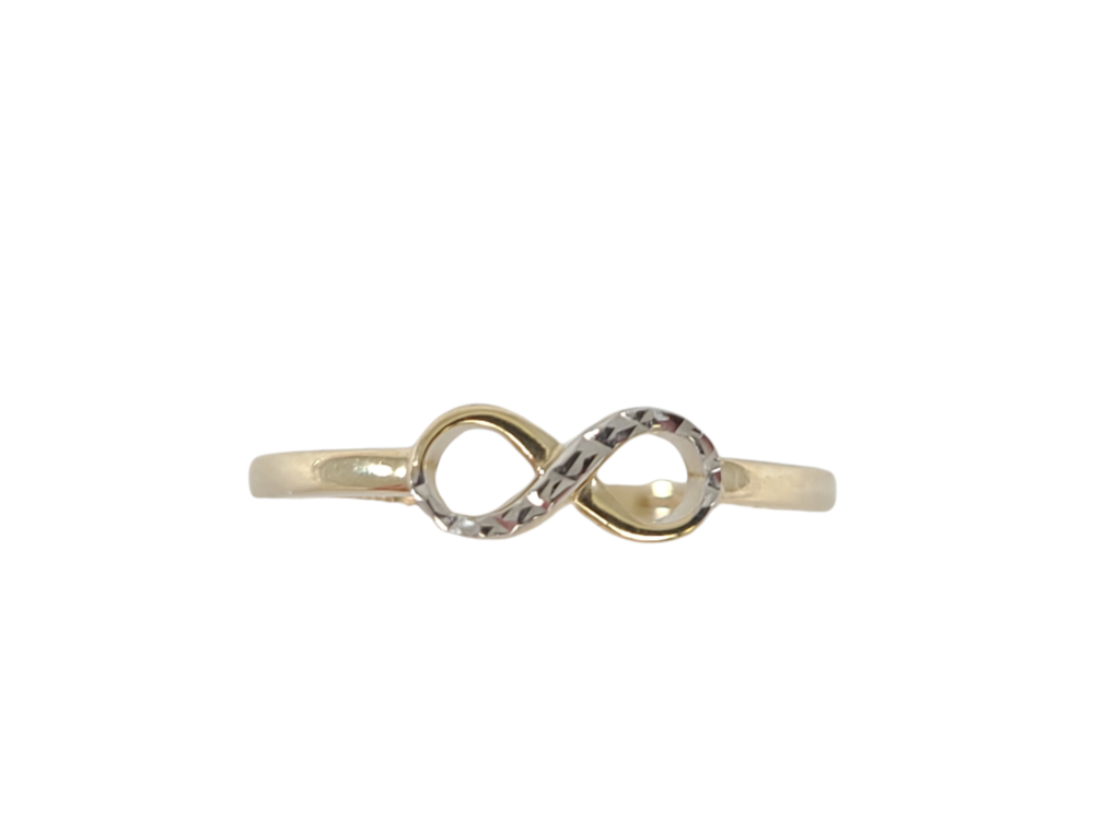 Bague infini or 2 tons (jaune/blanc) Bague infini or 2 tons (jaune/blanc)