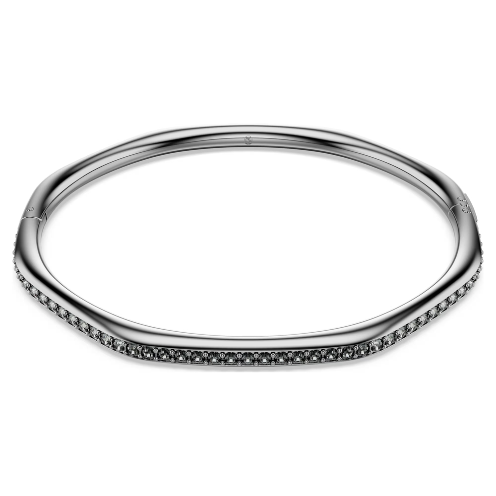 Bracelet rigide octogonal, métal noir, cristaux noirs - 5724606 - Swarovski