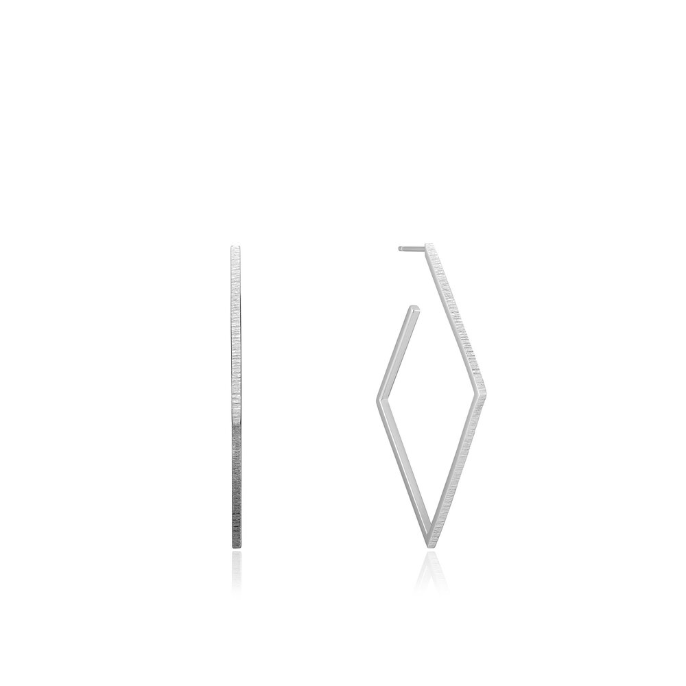 Anneaux losanges, argent rhodié Anneaux losanges, argent rhodié