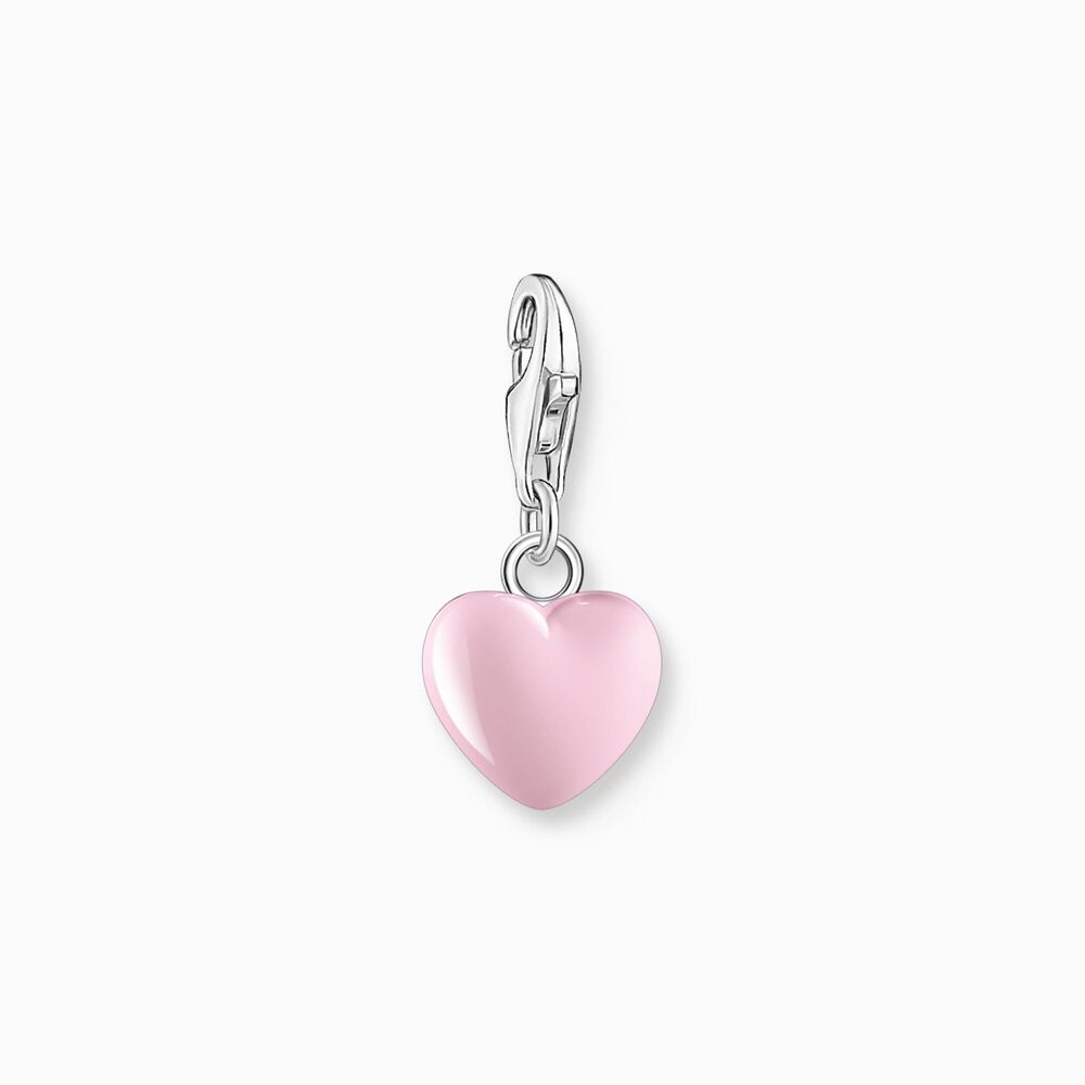 Charm coeur, argent. émail rose - 1993-007-9 - Thomas Sabo