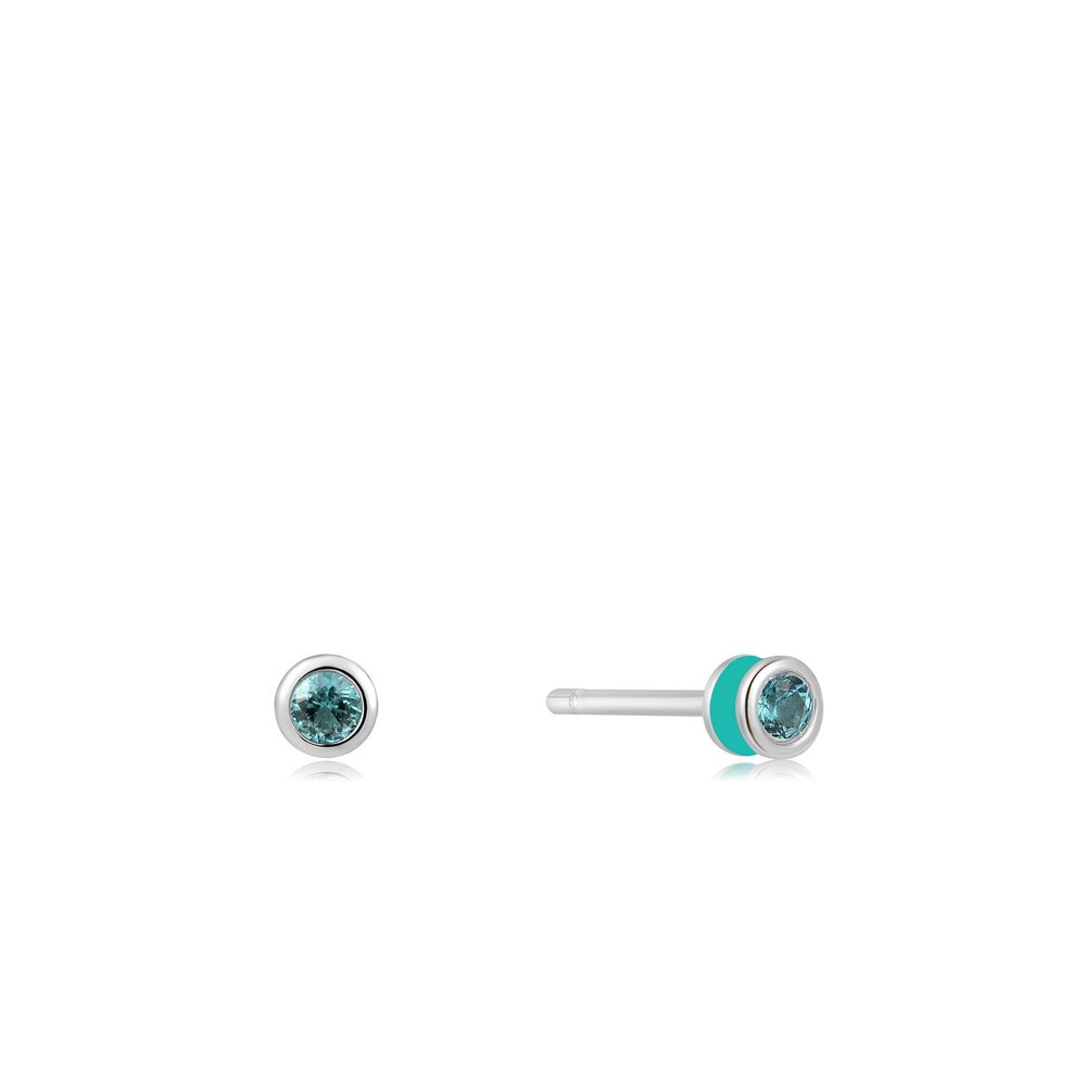 Bo fixes argent, email turquoise, cz Bo fixes argent, email turquoise, cz