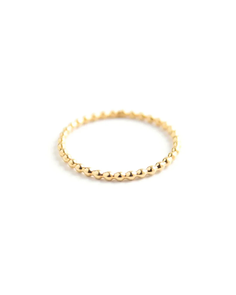 Bague Perlu en argent finition or - PERLU-G-6 - Welldunn