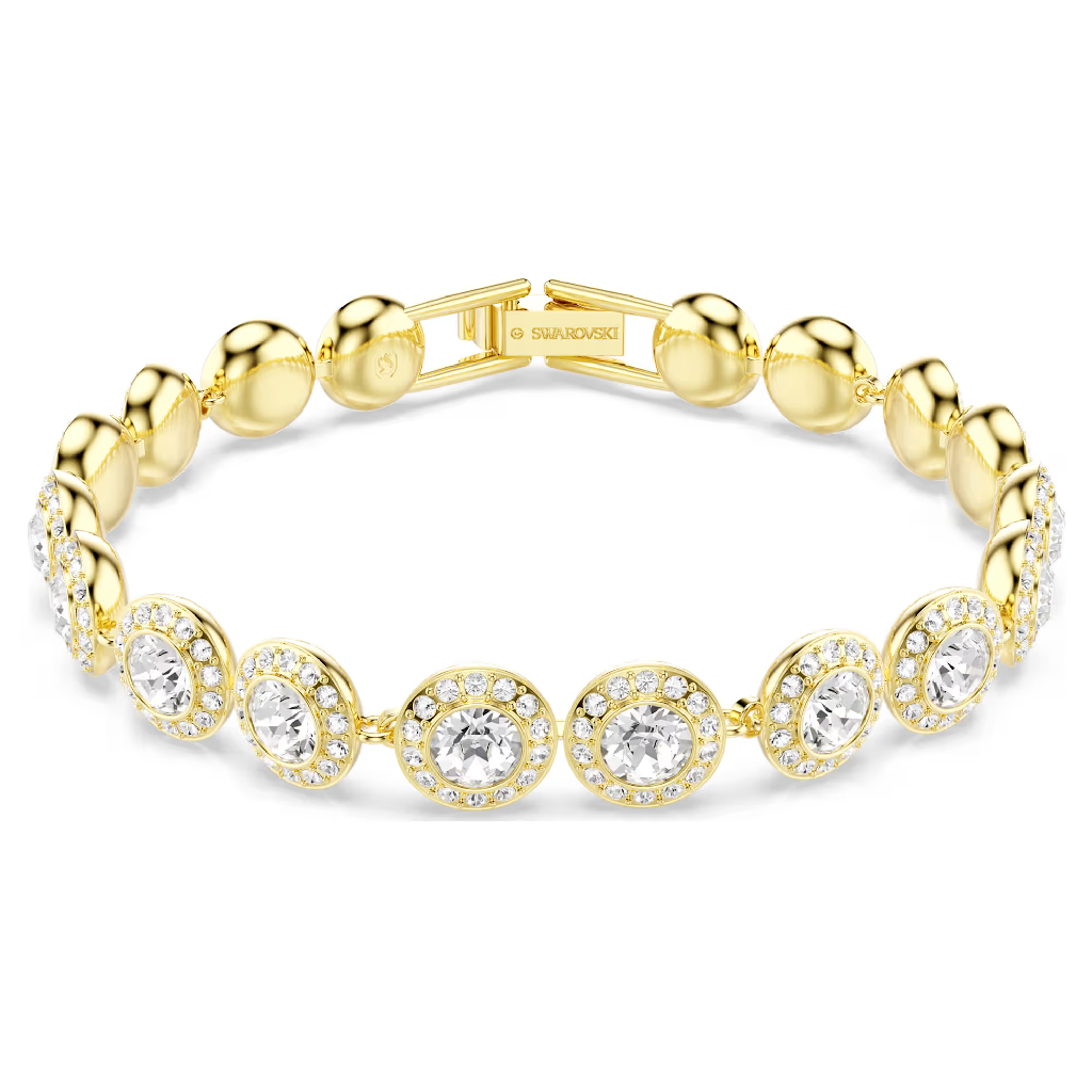 Bracelet tennis Una Angelic, métal finition ot 18 carats, cristaux incolores