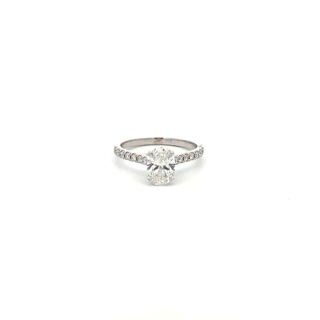 Bague or blanc 10 carats, 125 points de diamant de laboratoire total - LGR43485-125SW - Exclusivités