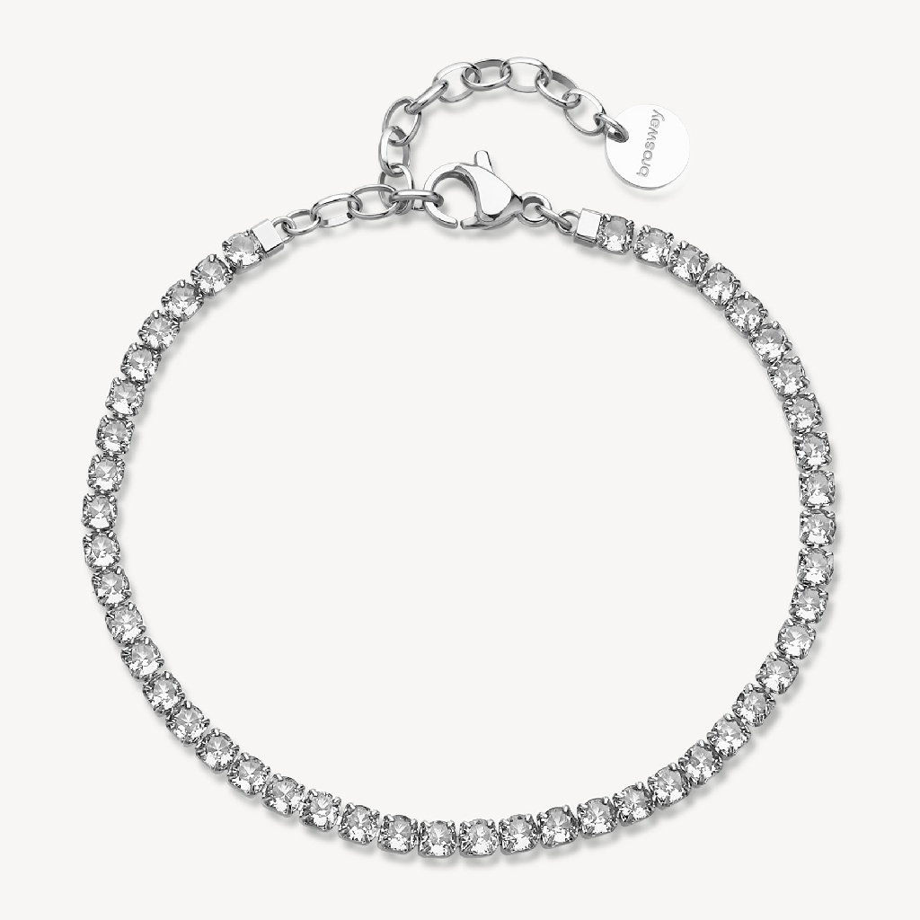 Bracelet acier inoxydable et cristaux