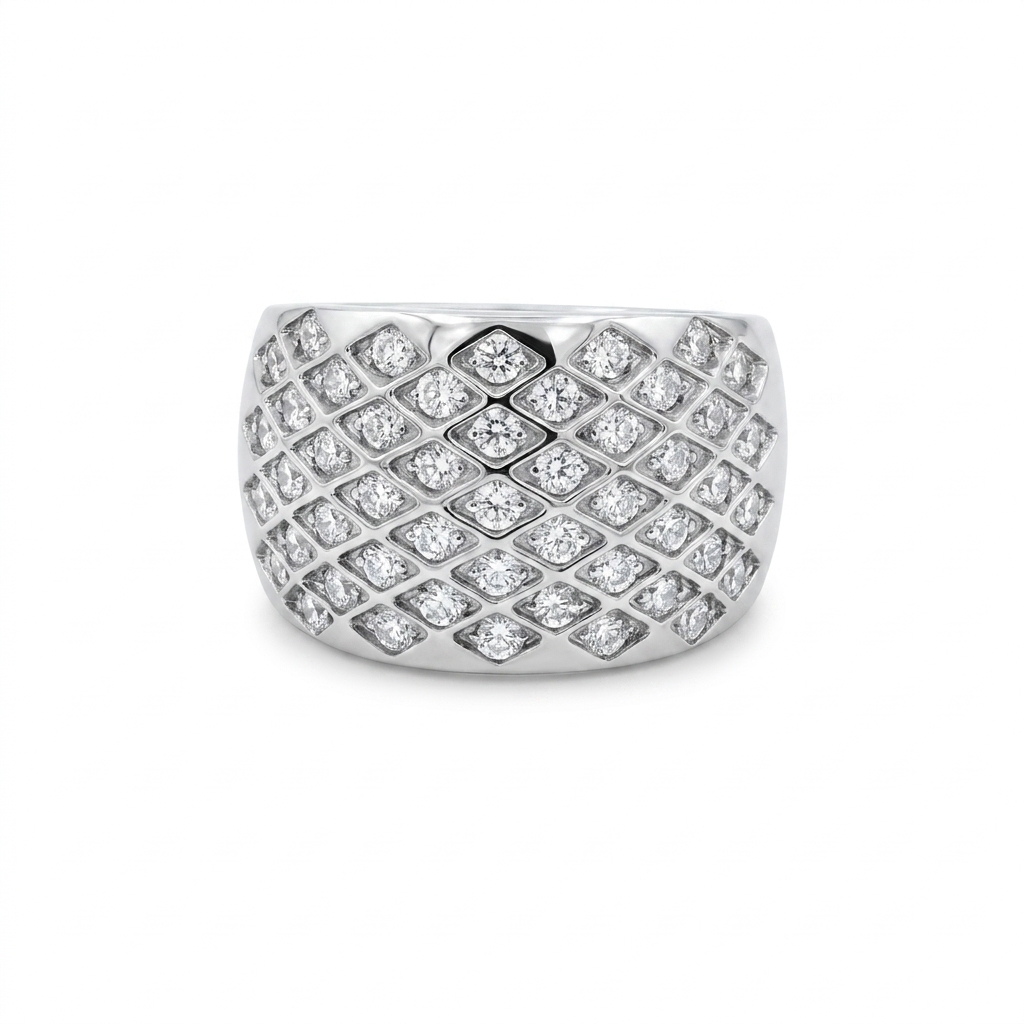 Women’s stainless steel ring with zirconia, size 7