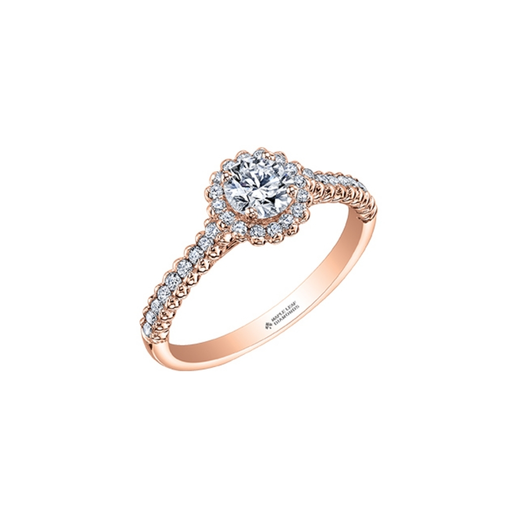 Bague or rose diamants 56 pts - 30188RG-56 - Corona