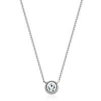 Collier en acier avec zircon 18 + 2 po Collier en acier avec zircon 18 + 2 po