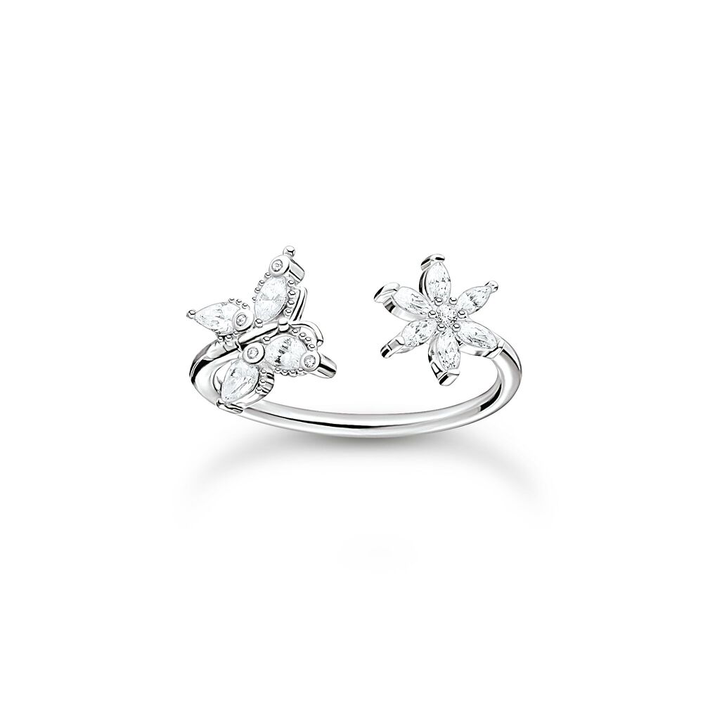 Bague argent papillon fleur - TR2355-051-14-54 - Thomas Sabo