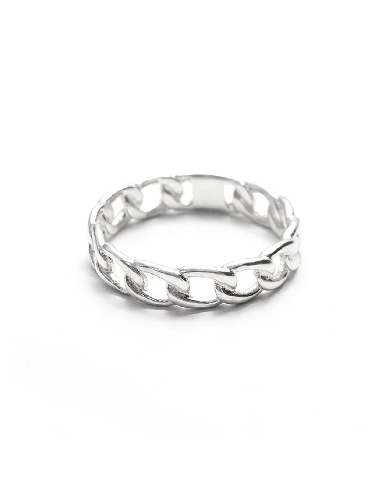 Bague gourmette, argent - SHANE-S-6 - Welldunn