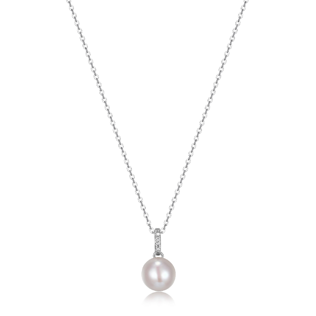Pendentif argent rhodié, perle 8.5 millimètres - R3AR089721 - Reign By Paj