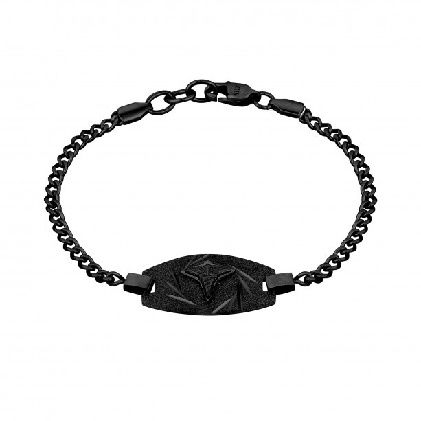 Bracelet médical acier noir - AS-B296 - Arz Steel