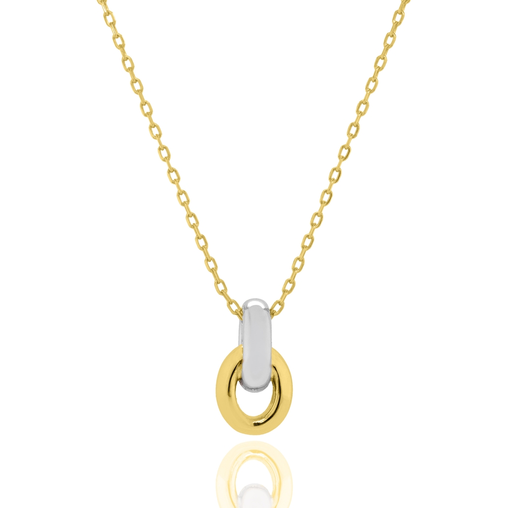 Pendentif argent 2 tons (jaune et blanc)