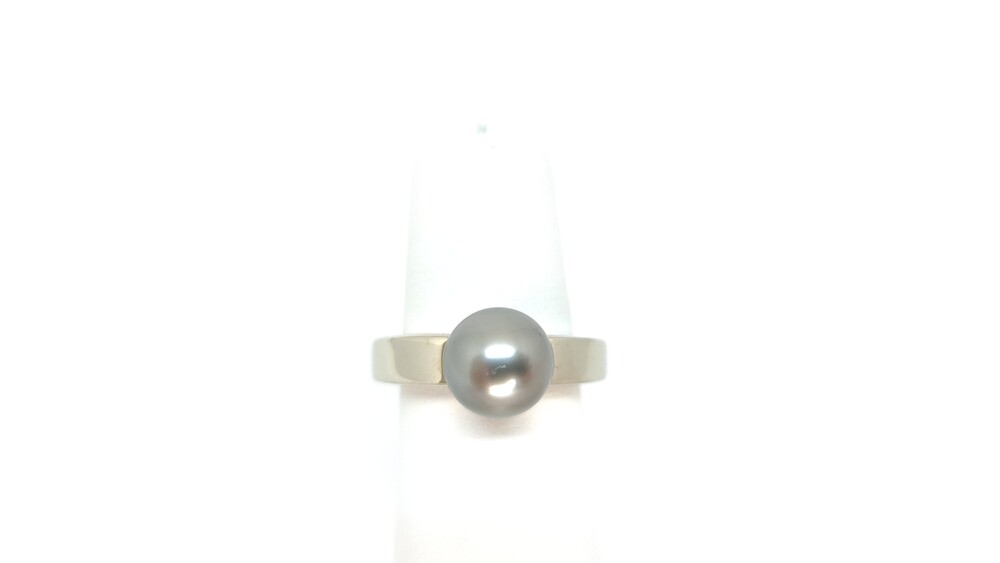 Bague or blanc avec perle de tahiti - BR519 - Emotion