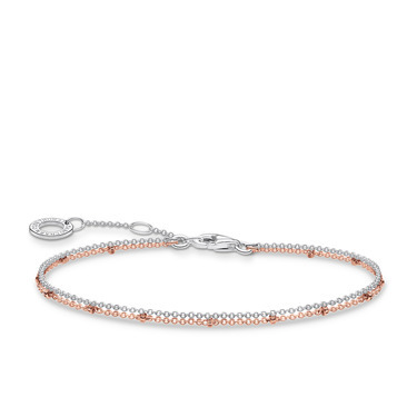Bracelet double argent et rosé - A199741540L19V - Thomas Sabo