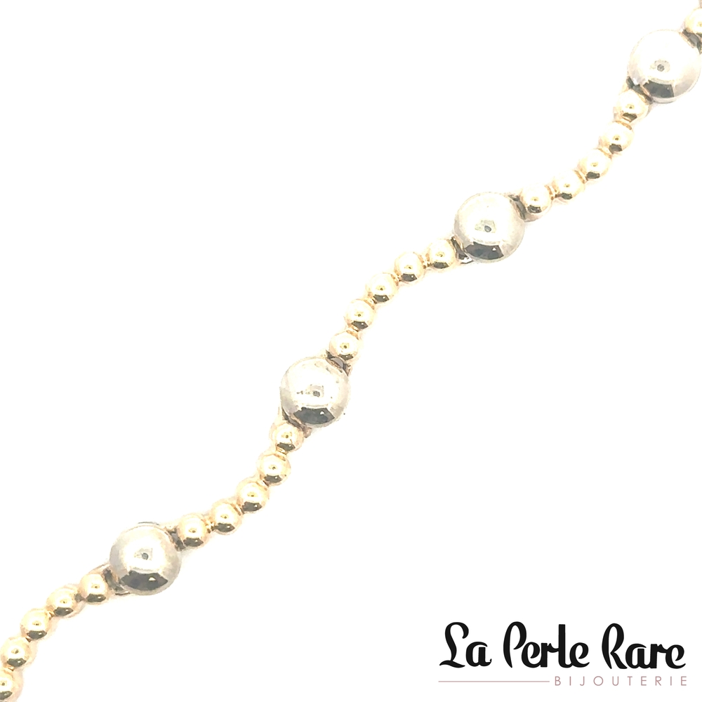 Bracelet or 2 tons (jaune/blanc) - 13908-BRAC - Exclusivités