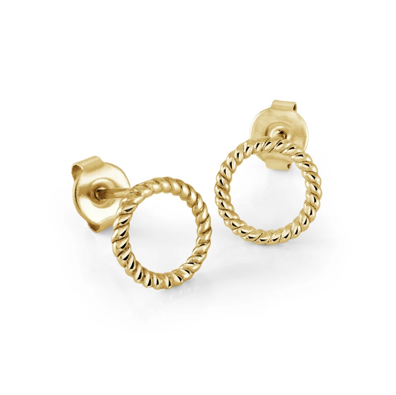 Boucles d'oreilles fixes acier inoxydable doré - SEA365 - Veloria