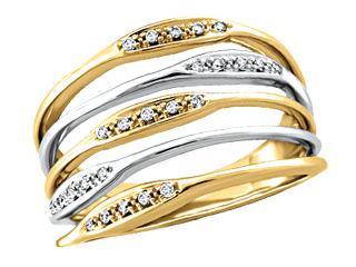 Bague or 2 tons 10 pts dia tot Bague or 2 tons 10 pts dia tot