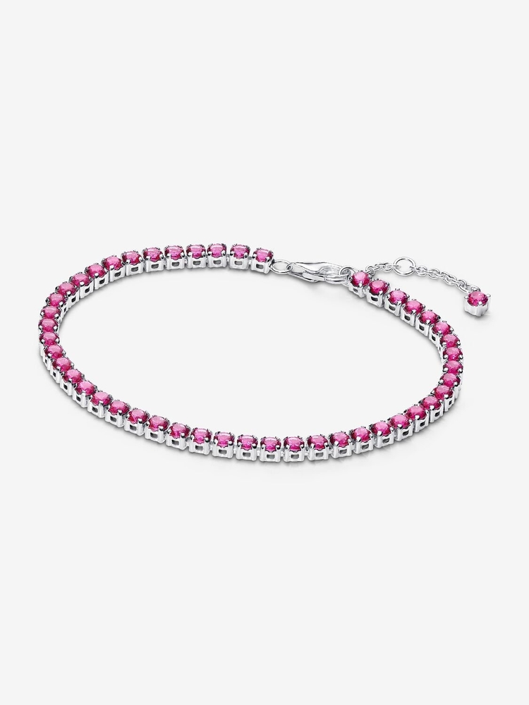 Bracelet tennis, argent, cristaux roses - 591469C04-2 - Pandora