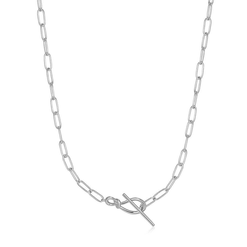 Collier fermoir en t, argent rhodié - N029-01H - Ania Haie