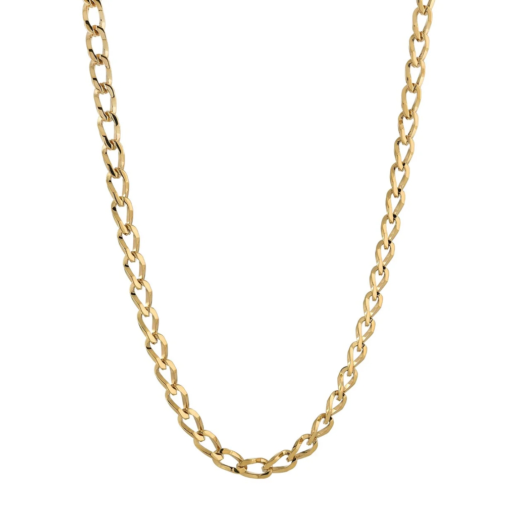 Chaîne gourmette, acier inoxydable doré - SWN111-GO-20 - Italgem Steel