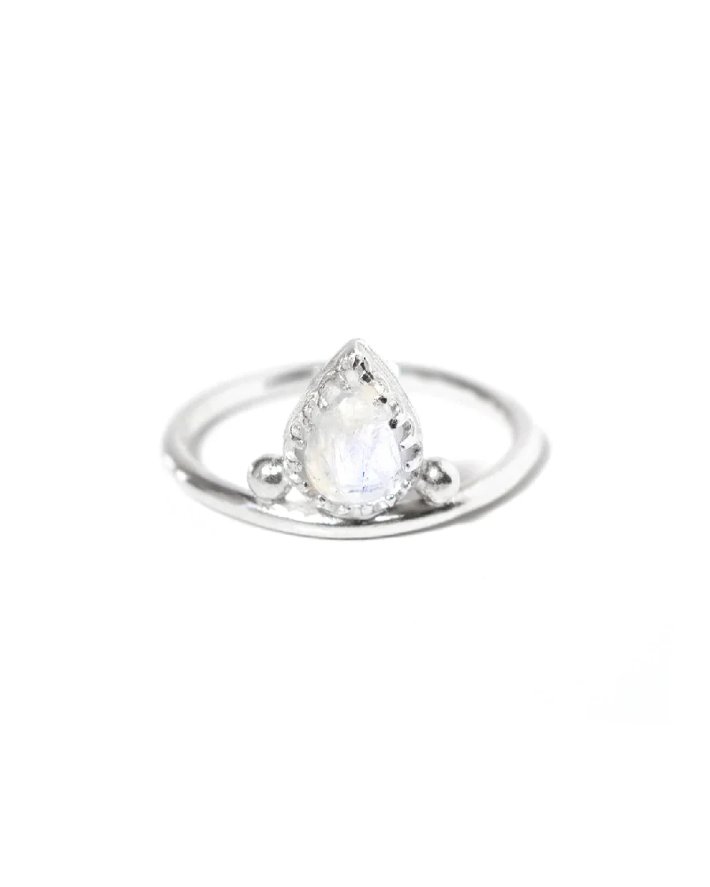 Bague argent, pierre de lune - PERA-S-7 - Welldunn