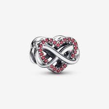 Bille coeur famille et infinité rouge, argent, zircons - 792246C01 - Pandora