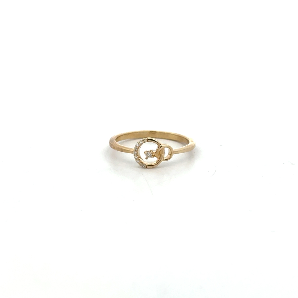 Bague or jaune 10 carats, 6 points de diamant total
