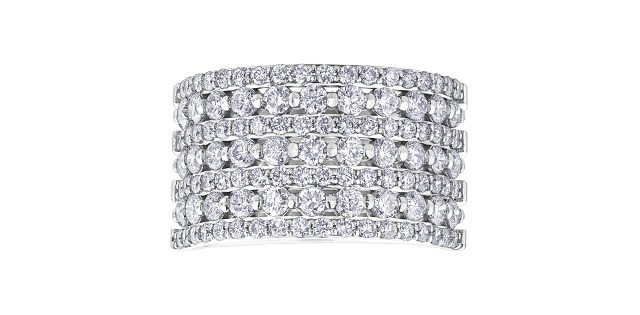 Bague en or blanc avec 200 points de diamants total - 52F00WG20010 - Corona