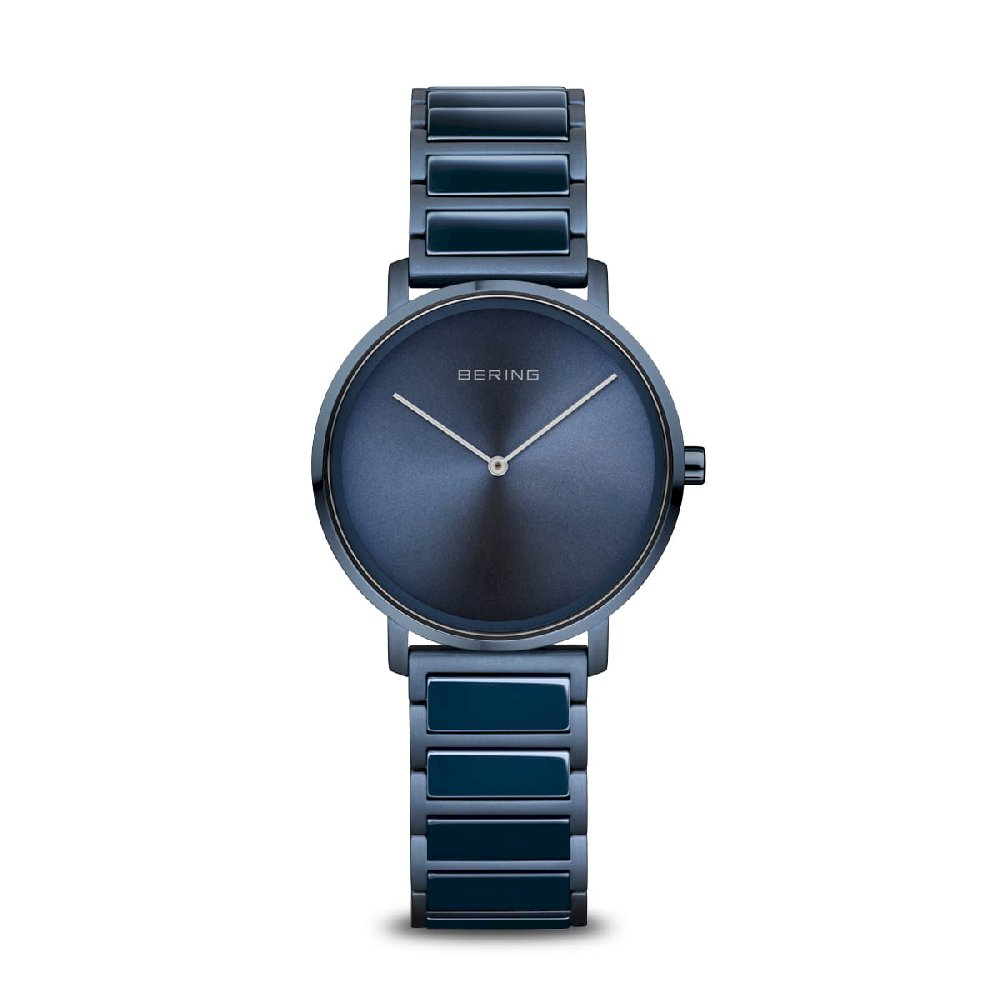 Montre acier inoxydable bleu, céramique bleue - 18531-797 - Bering