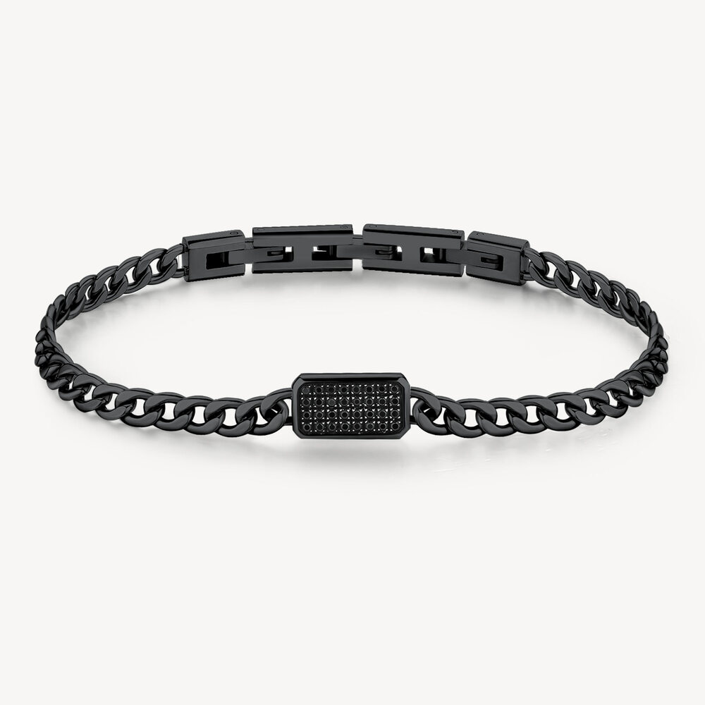 Bracelet encre, acier noir, zircons noirs - BIK116 - Brosway Italia