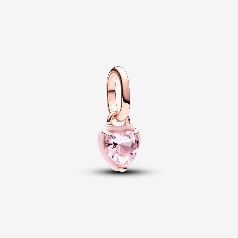 Bille chakra coeur, métal unique plaqué d'or rose 14 carats, cristal rose, Pandora Me - 783042C01 - Pandora