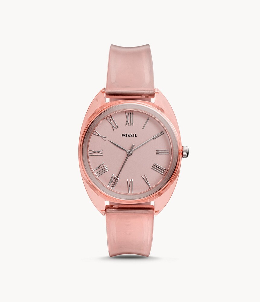 Pink deals silicone watch