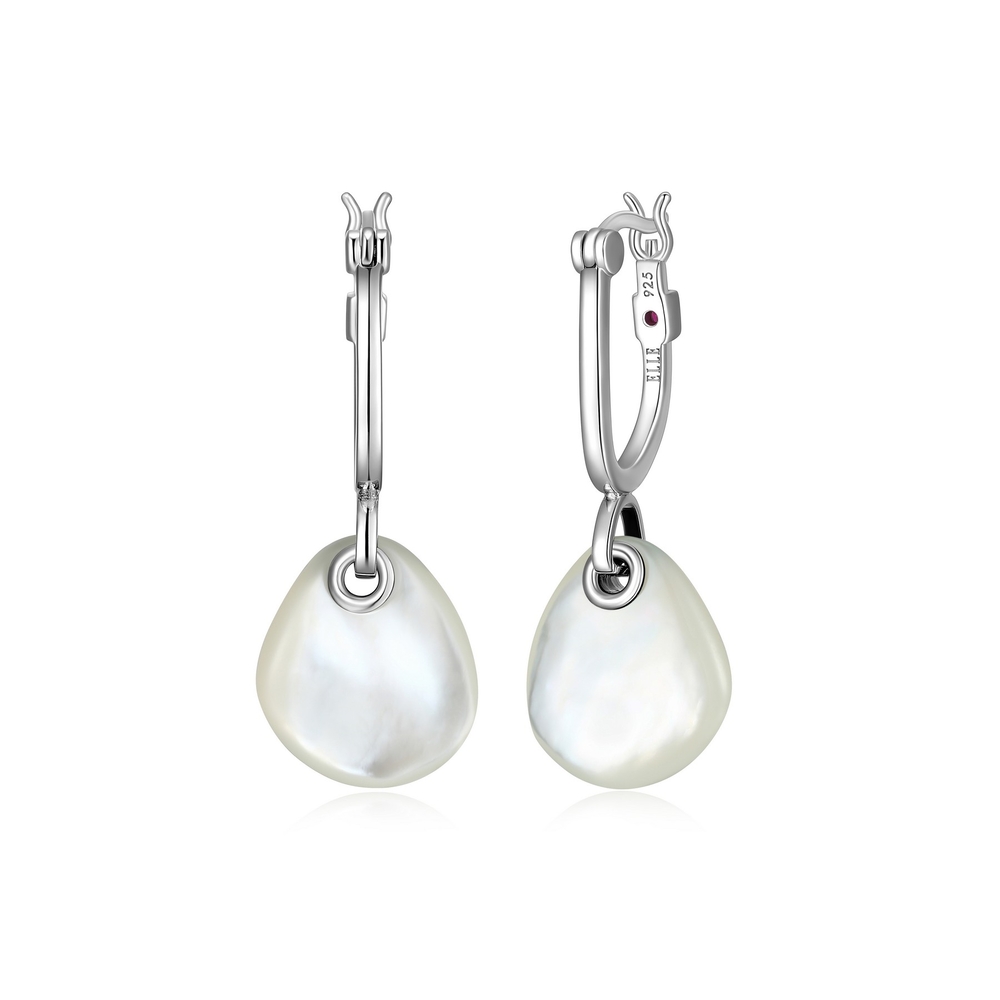 Bo pendantes argent rhodié, nacre de perle - R2LCQKA90J - Elle