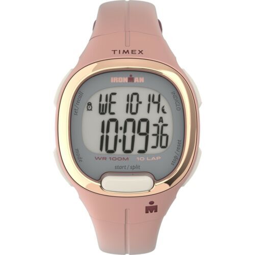 Montre ironman, silicone rose, acier 2 tons (blanc/rose) - TW5M3500GP - Timex