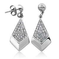 Bo pendantes pour femme en acier et cz Bo pendantes pour femme en acier et cz