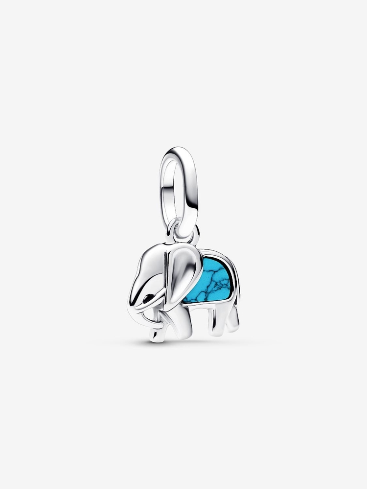 Bille éléphant, argent, imitation turquoise, Pandora Me - 793858C01 - Pandora
