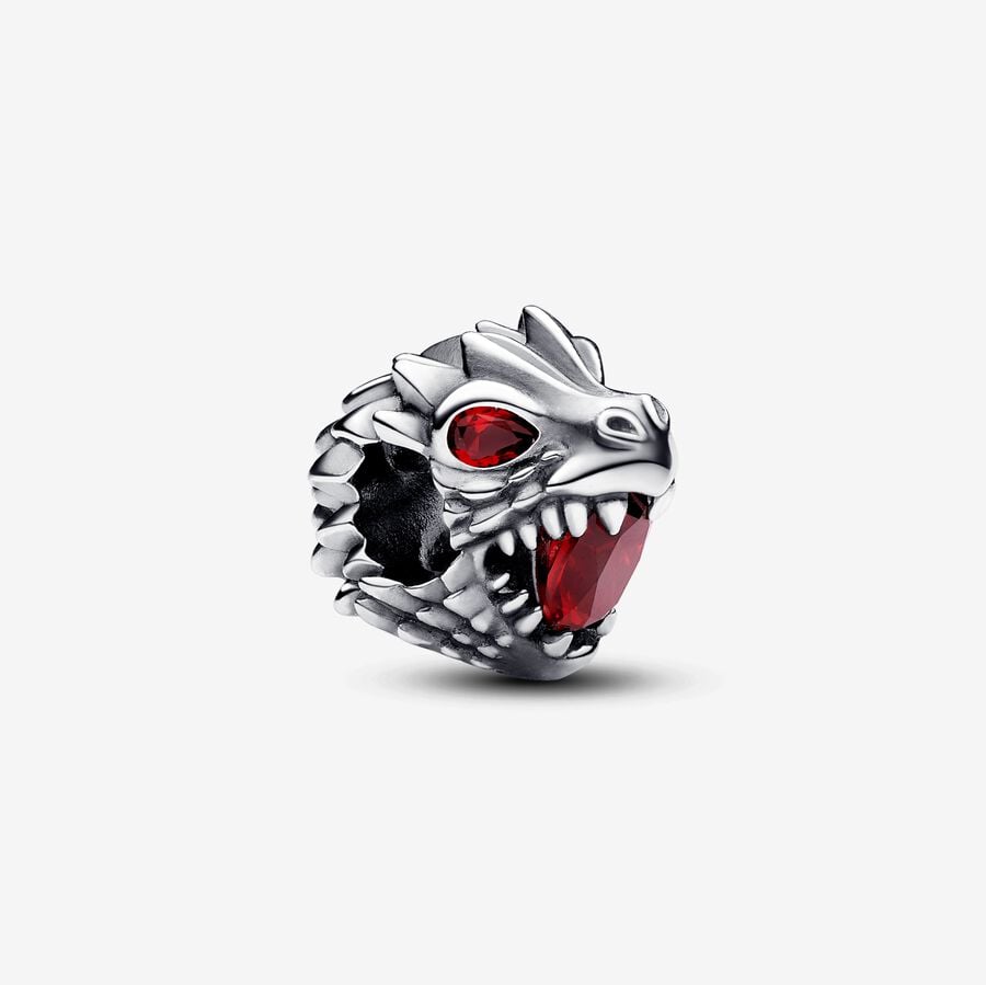 Bille dragon GOT, argent, cristaux rouges - 793141C01 - Pandora