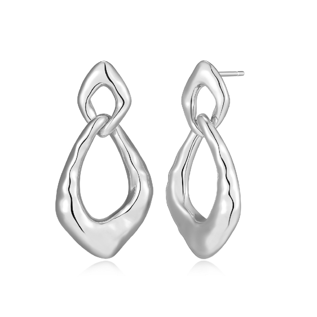 Boucles d'oreilles pendantes argent rhodié - R2LCV8A058 - Elle