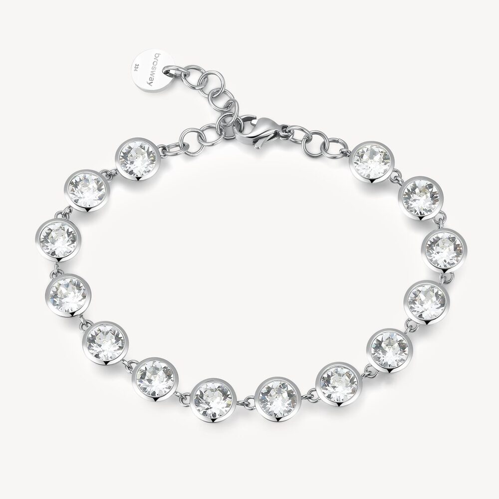 Bracelet symphonie, acier, cristaux Bracelet symphonie, acier, cristaux