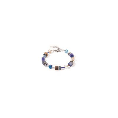 Bracelet acier inoxydable, verre, cristaux - 4905-30-0711 - Coeur De Lion