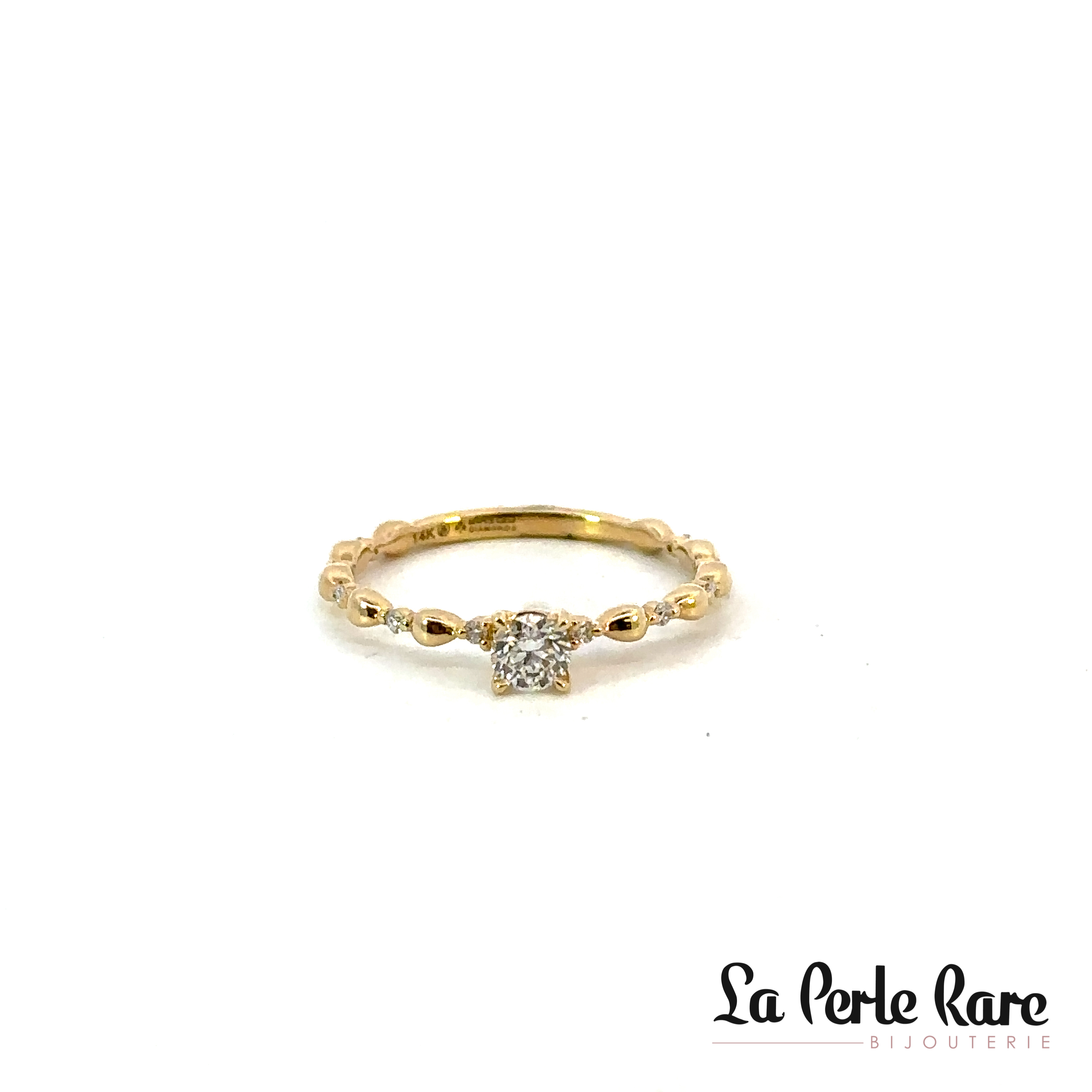 Bague solitaire en or jaune 30 points de diamants total certificat - ML964Y30 - Corona