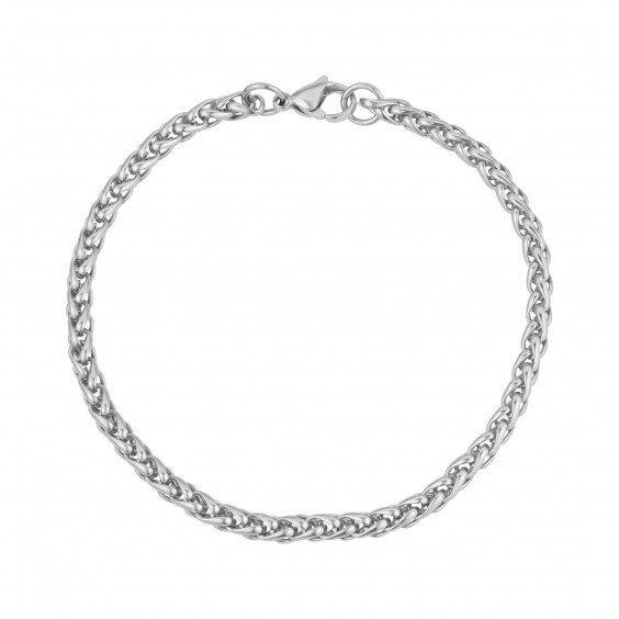 Bracelet franco rond acier - SSB421W-7.5 - Arz Steel