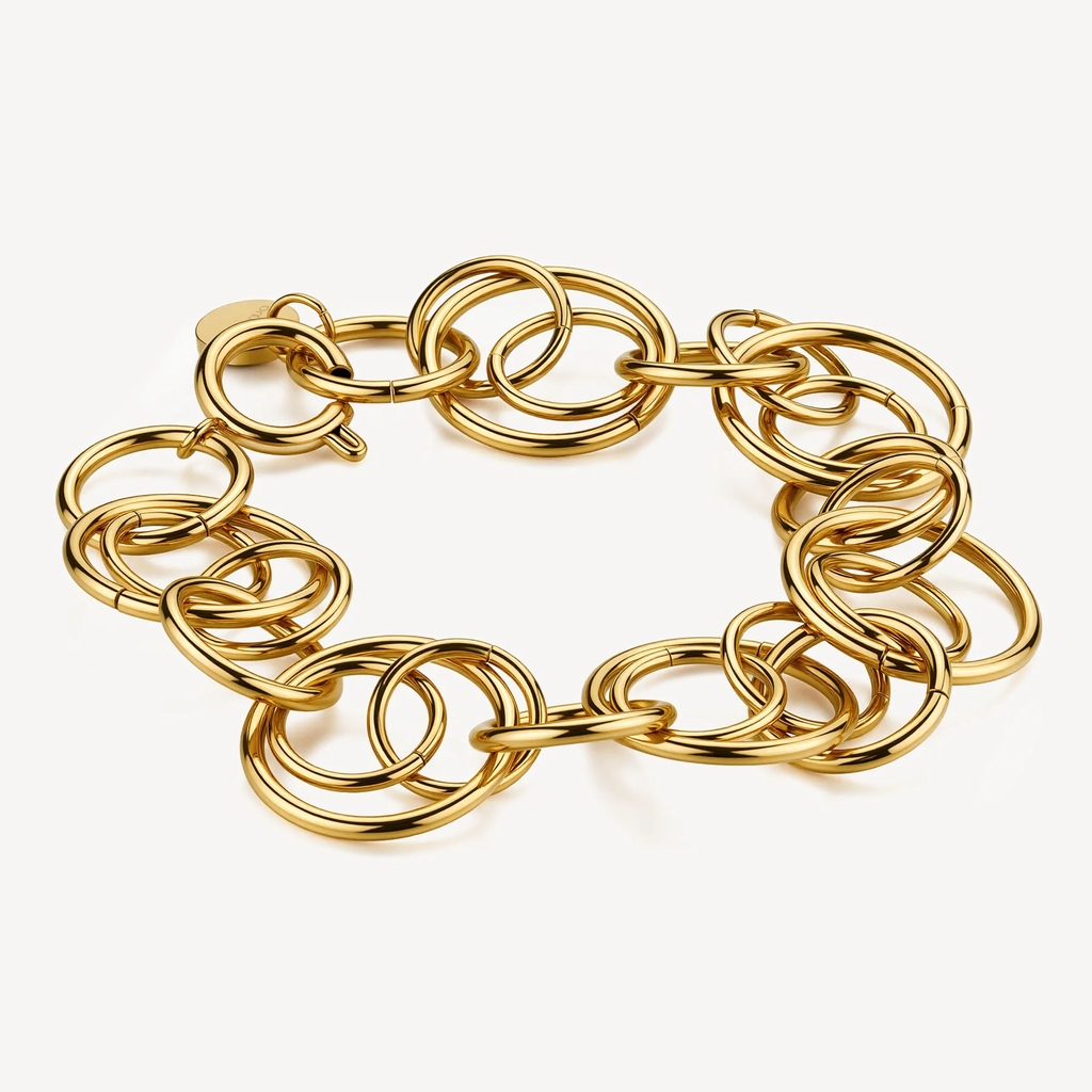 Bracelet Aura, acier inoxydable doré