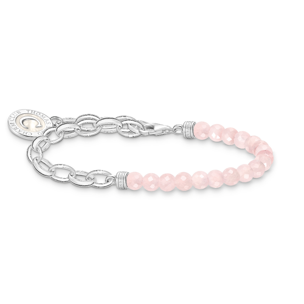 Bracelet argent, quartz rose - A2128-067-9-L17V - Thomas Sabo