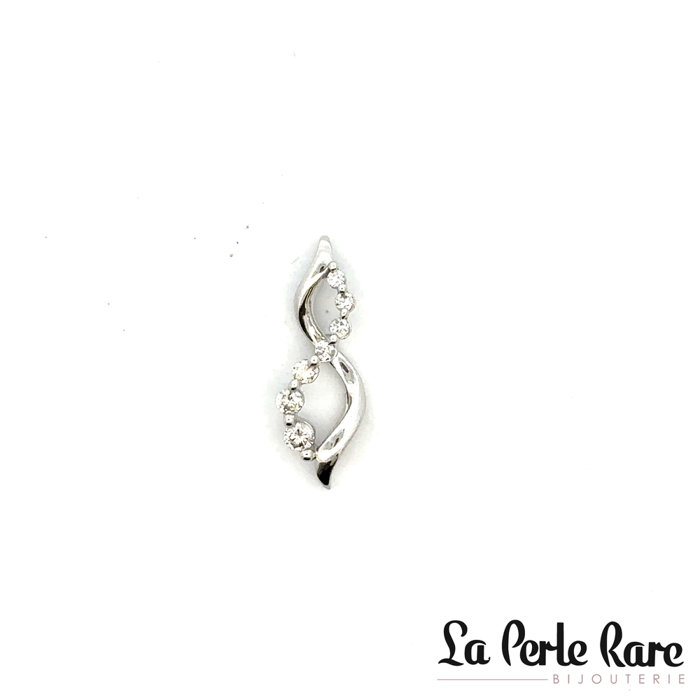Pendentif or blanc, 20 pts dia tot - SKP33677-20 - Exclusivités